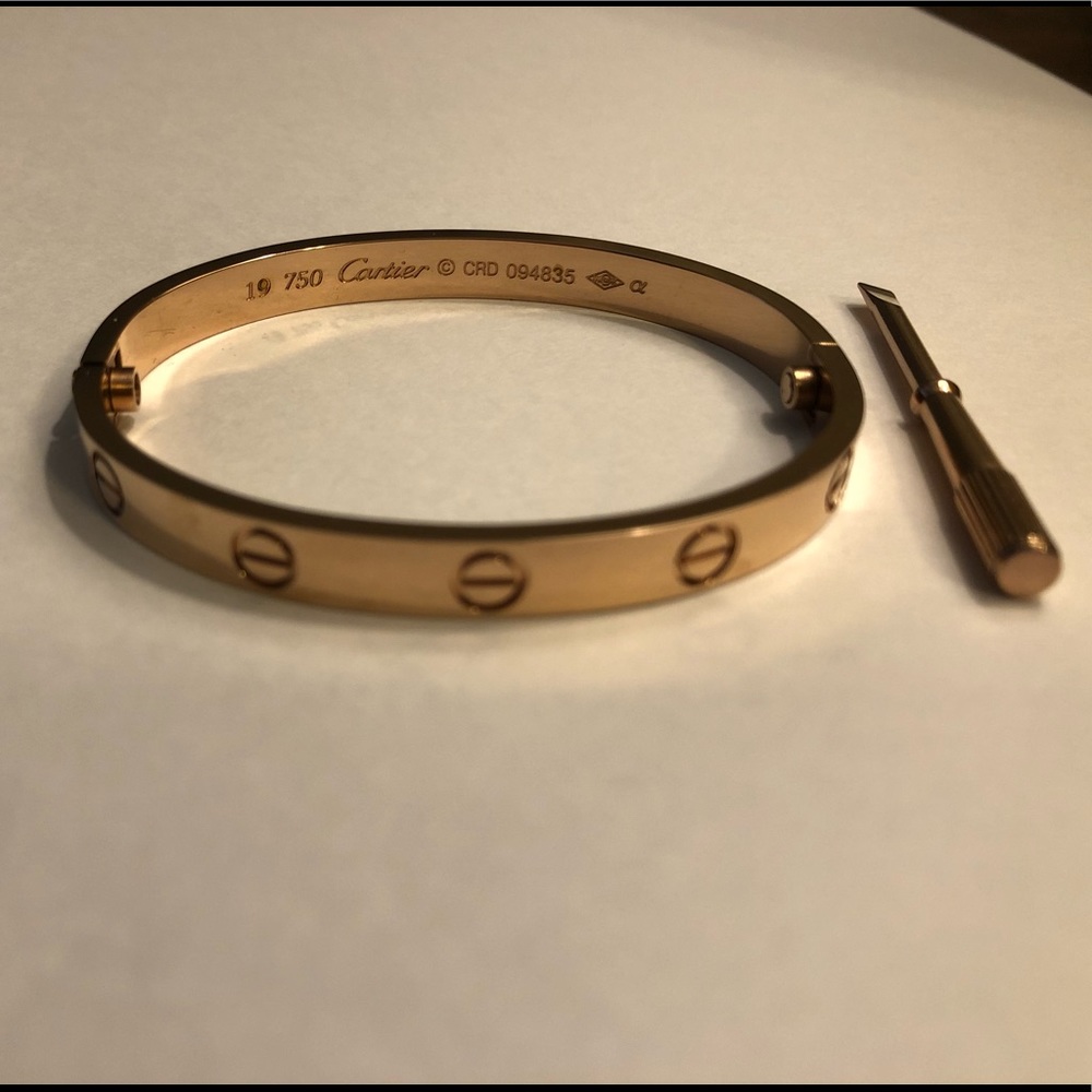 Rose Gold LOVE Bracelet with Screwdriver